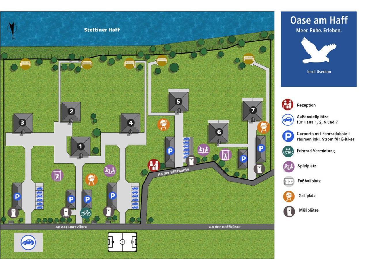 Terrassenwohnung "Kliffgarten" - Oase Am Haff Garz  Εξωτερικό φωτογραφία